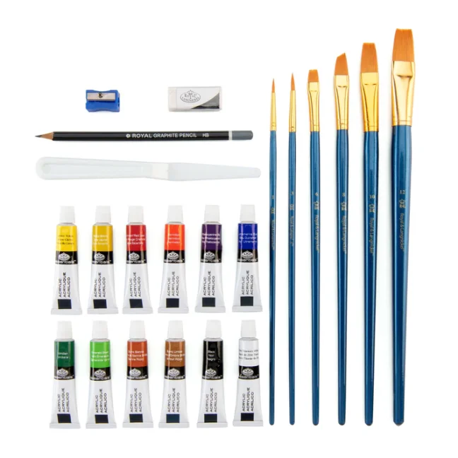 Colori acrilici Royal Langnickel - Set valigetta 12 x 12 ml