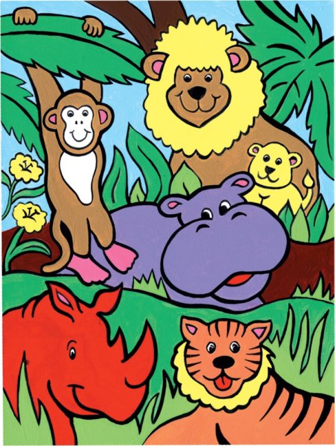 R&L Számozott kifestő gyerekeknek – Jungle Animals