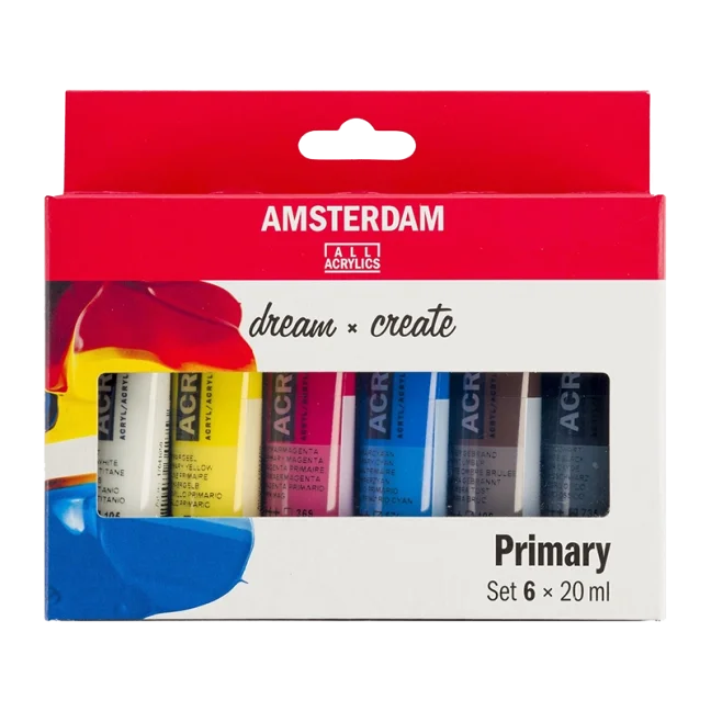 Amsterdam akril festékek - 6 x 20 ml készlet - Primary