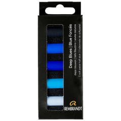Pastelli Secchi REMBRANDT - Deep Blues - set di 5 mezzi pastelli
