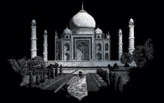 R&L Vyškrabovací obrázok – Taj Mahal