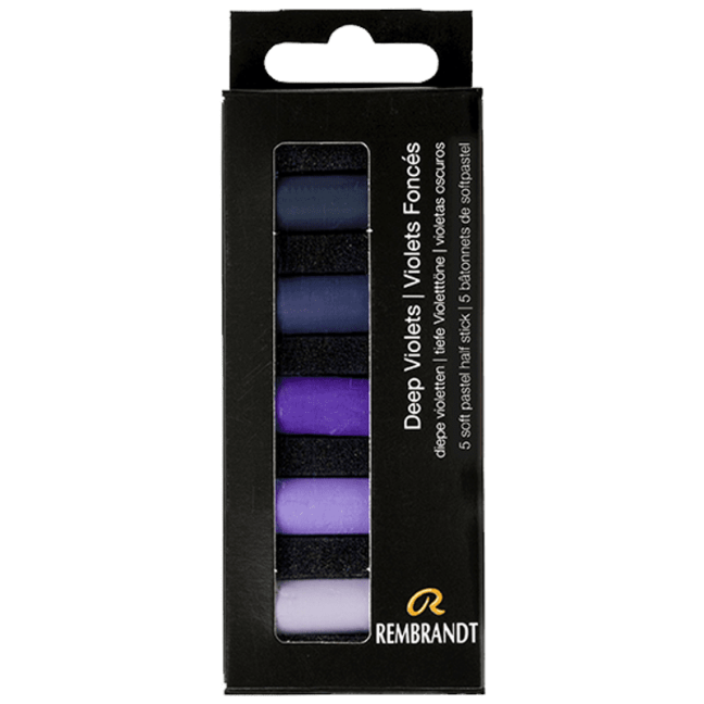 Pastello Secco REMBRANDT - Viole Profonde - set di 5 pastelli morbidi