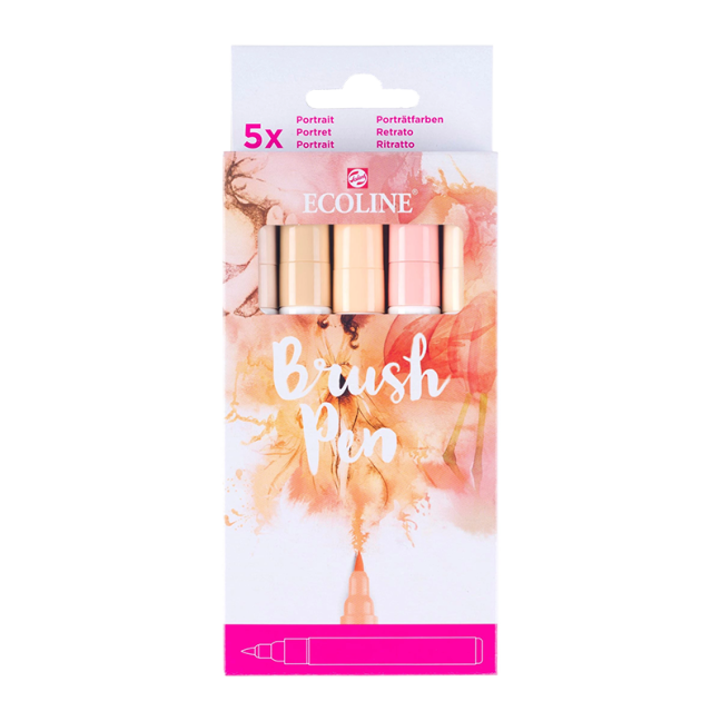 Ecoline Brush Pen set Ritratto - 5 colori