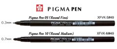 Sakura Pigma Pen Fekete - különböző hegyek