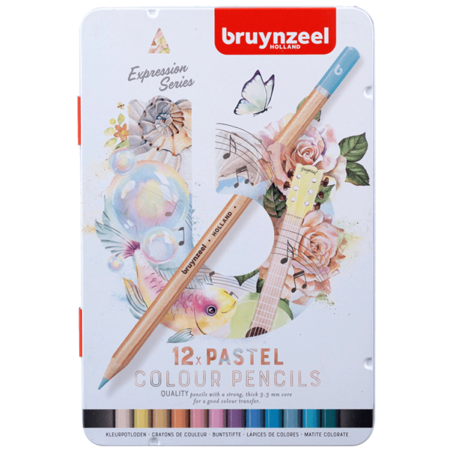 Set di matite colorate Bruynzeel Expression - Pastello - set 12 pezzi