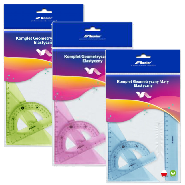 Leniar Set di righelli geometrici flessibili - 4 pezzi