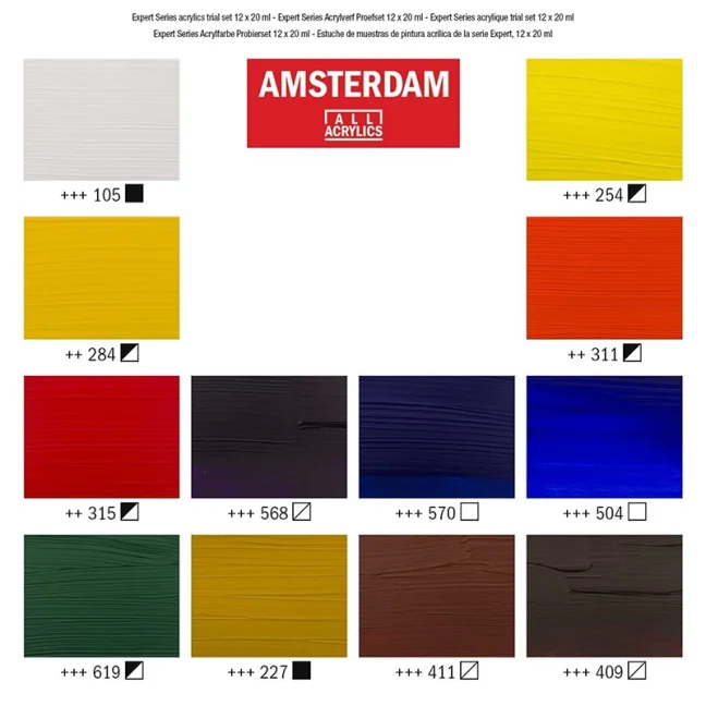 Amsterdam Expert Series színkészlet - Trial set - 12x20ml