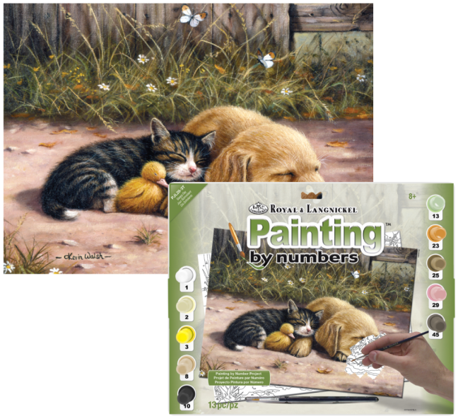 Pittura per numeri formato A3 - Giorno Sonnolento