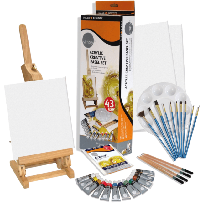 D&R Simply set di colori acrilici 43 pezzi con accessori