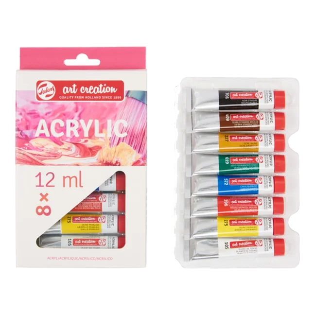 Colori acrilici Talens ArtCreation - set 8 x 12 ml