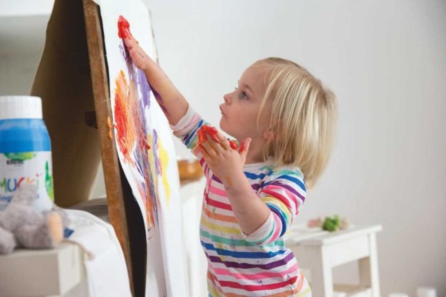 KREUL Colore a dita MUCKI - 750 ml - KREUL Colori a dita MUCKI 750 ml: 23213 - Light Blue