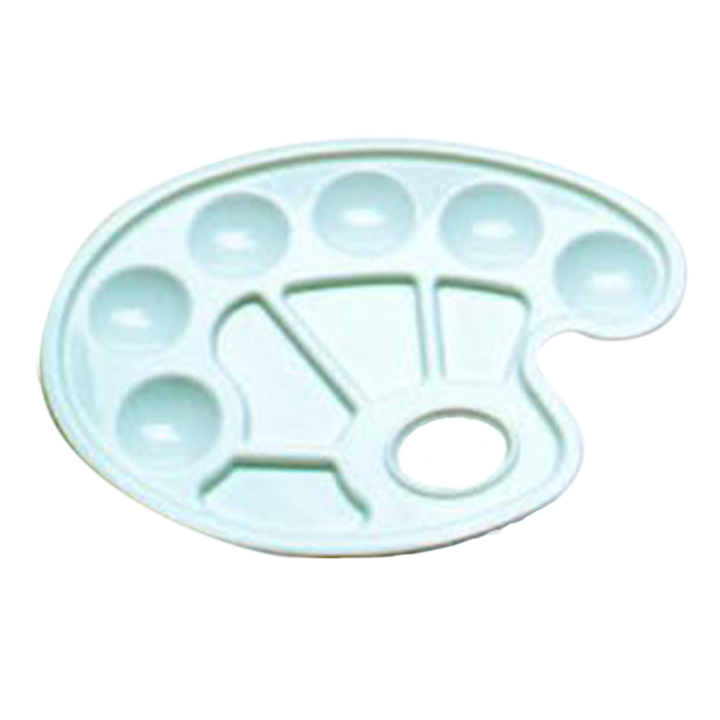 Tavolozza ovale in plastica Leniar - 16,5 x 23,5 cm