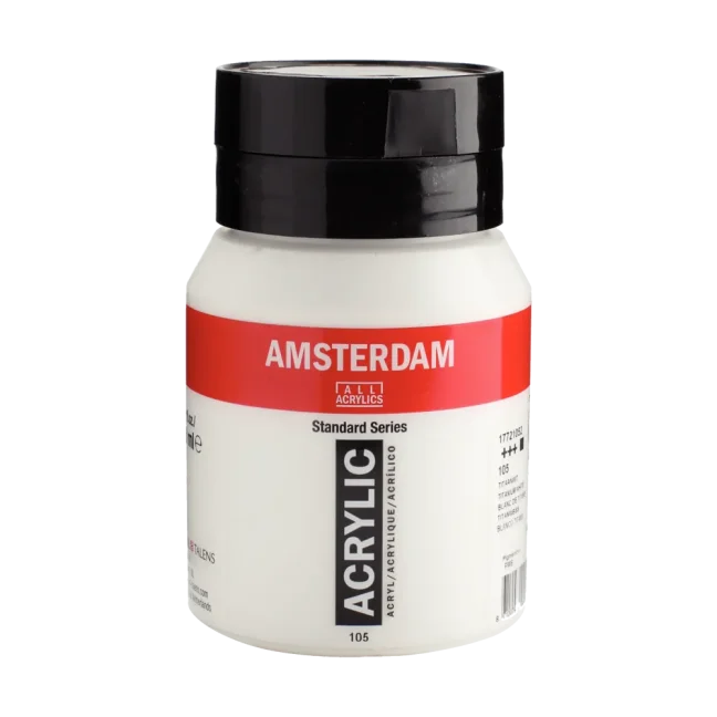 Akrilfestékek Amsterdam Standard 500 ml - Amsterdam – válasszon árnyalatot: 105 - Titanium White