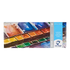Sada Akvarelových barev Van Gogh v kovovém obalu 36 kalíšků + štětec