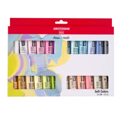 Akrylové barvy Amsterdam - sada 24 x 20 ml - SOFT COLORS