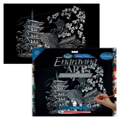 R&L Vyškrabovací obrázek – Kyoto Temple