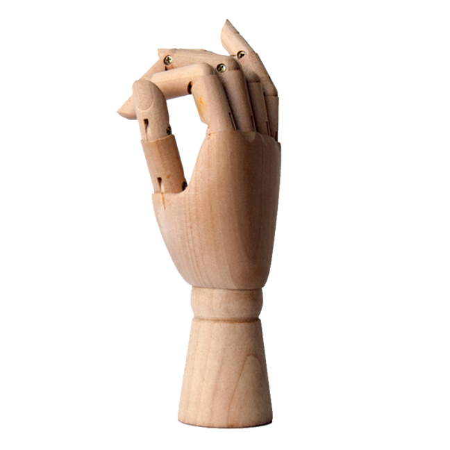 Modello di mano in legno per il disegno 15 cm - destra
