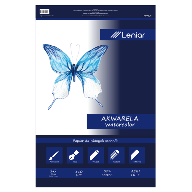 Blocco acquerello Leniar - vari formati - LENIAR – formato del blocco: 14 x 14 cm
