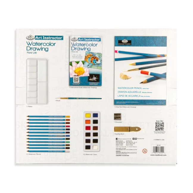R&L Akvarell ceruzakészlet oktatóval – 30 db