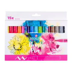 Ecoline pennarelli acquerello - set 15 colori