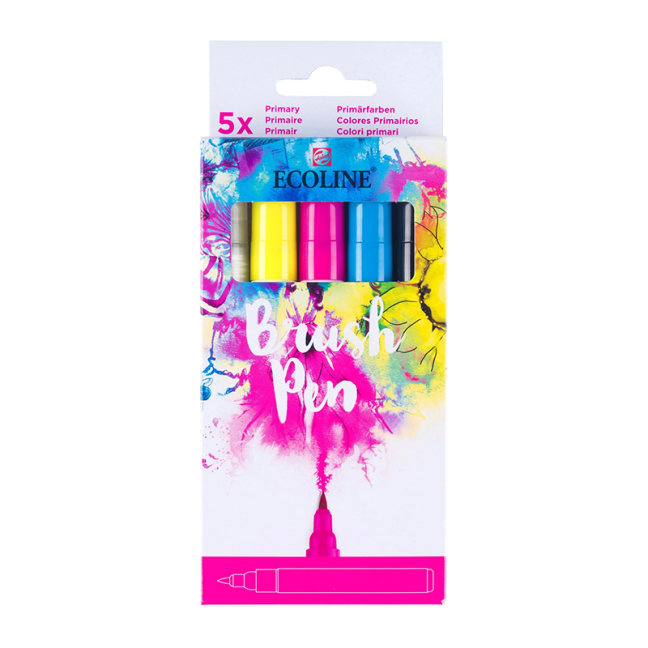 Ecoline Brush Pen set Primary - 5 colori