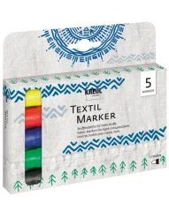 KREUL Set di marker per tessuti medium 5 pz