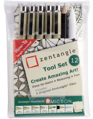 Sada technických pier SAKURA Zentangle Pigma Micron - sada 12 ks