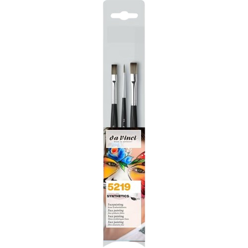 da Vinci SYNTHETICS – set de pensule pentru face painting - 3 buc.