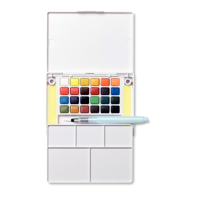 Scatola da disegno con acquerelli Sakura Koi - 24 pezzi