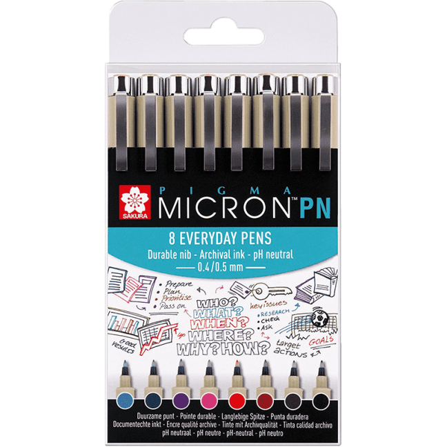 Sakura Pigma® Micron PN Office set - 8 pezzi