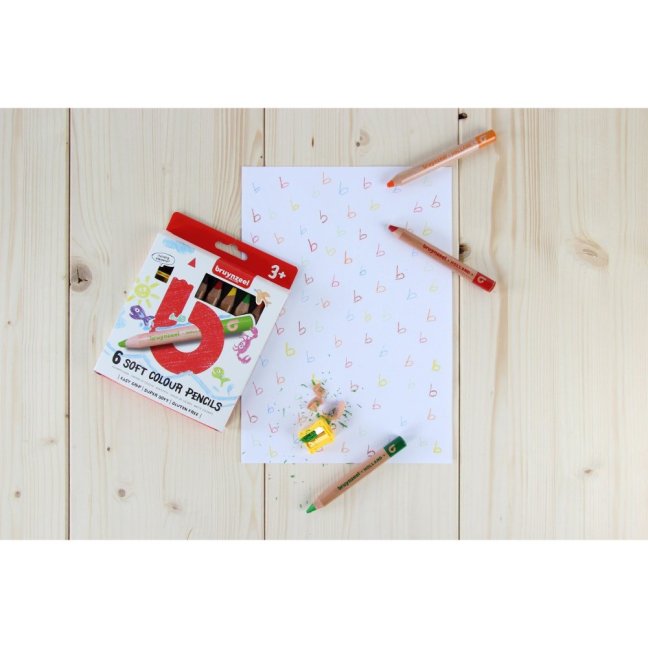 Set di matite per bambini Bruynzeel - corte-spesse-morbide - 6 pezzi