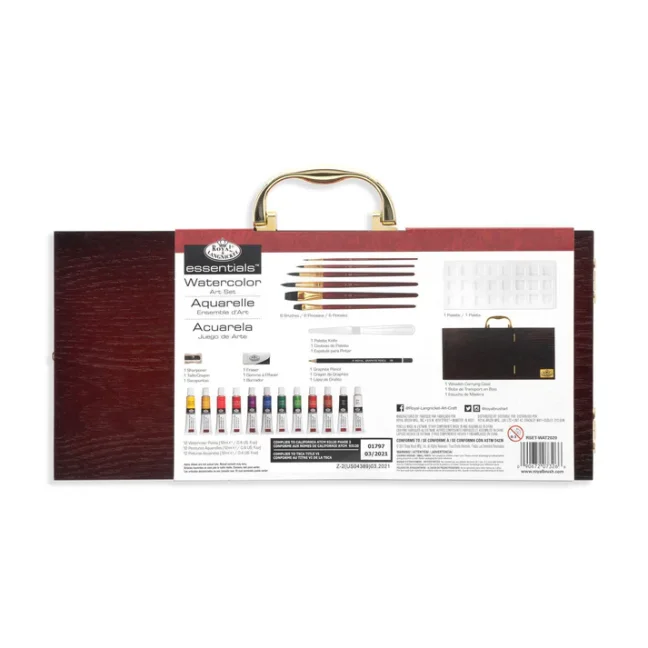 Set di pittura ad acquerello in scatola di legno Royal & Langnickel - set 24 pezzi