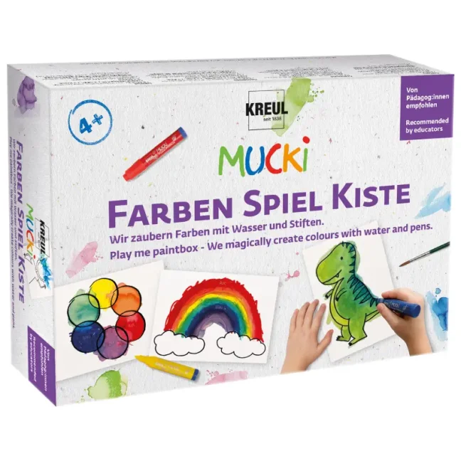 KREUL MUCKI Festékkészlet - varázslatos vízzel - akvarell filctollak