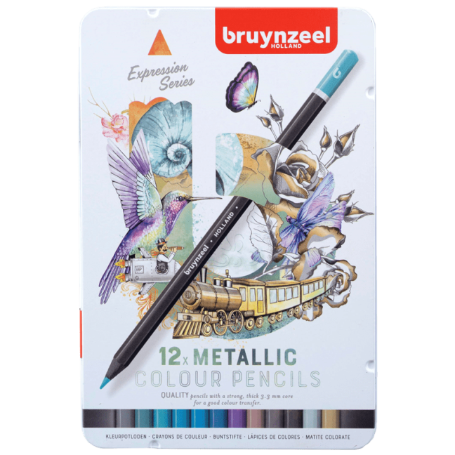 Set di matite colorate Bruynzeel Expression - Metalliche - set da 12 pezzi