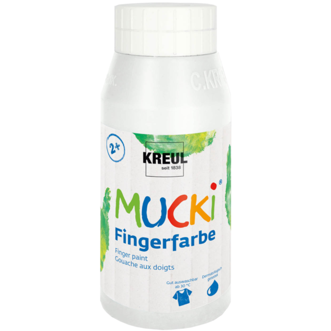 KREUL Colore a dita MUCKI - 750 ml - KREUL Colori a dita MUCKI 750 ml: 23201 - White