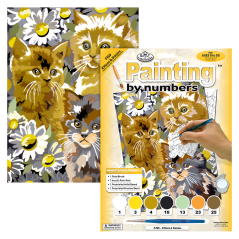 Malování podle čísel formát A4 - Koťátka a sedmikrásky