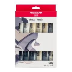 Amsterdam akril festékek - 12 x 20 ml készlet - Grey