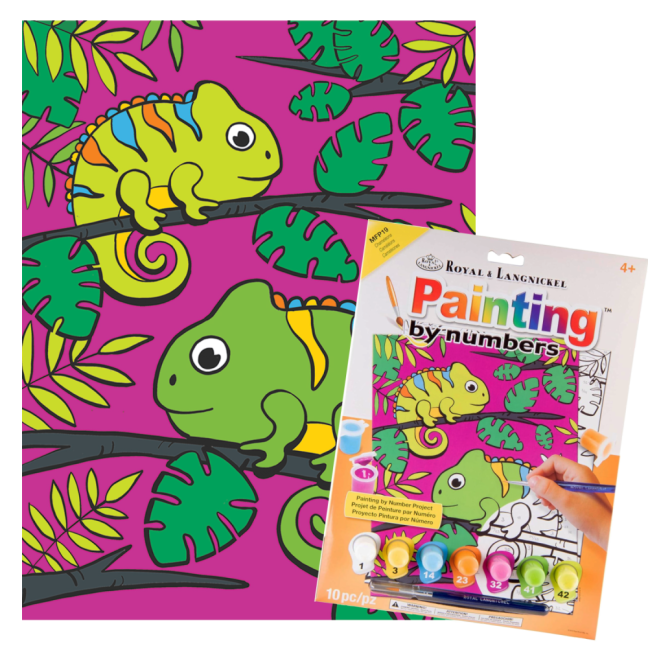 R&L Számozott kifestő gyerekeknek – Chameleons