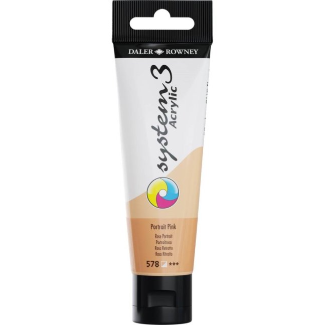 D&R System3 colori acrilici 59ml - scegli la tonalità - D&R System3 colore acrilico 59 ml: 578 - Portrait Pink