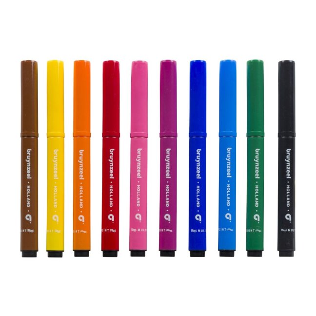 Bruynzeel set di pennarelli per bambini - Multicolore - 10 pezzi