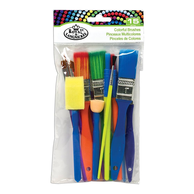 Set di pennelli colorati Royal & Langnickel 15 pezzi