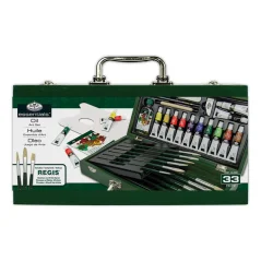Set di pittura a olio in scatola di legno Royal & Langnickel - set 33 pezzi