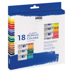 KREUL Sada akrylových farieb El Greco – 18 x 12 ml