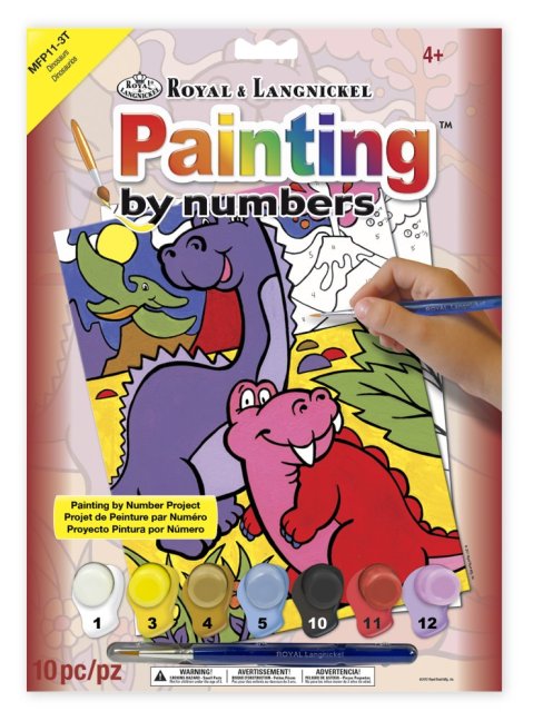 R&L Számozott kifestő gyerekeknek – Dinosaurs