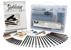 Royal Langnickel komplet za skiciranje v prozorni škatli, 44 kosov