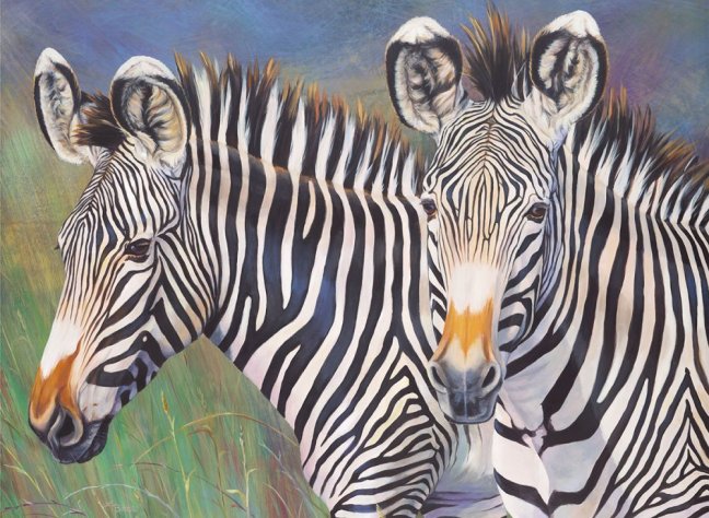 Pittura con numeri formato A3 - Zebre