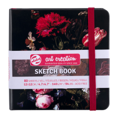 Blok na skicování Art Creation 12x12cm - Flowers