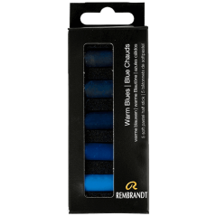 Pastello Secco REMBRANDT - Blu Caldi - set di 5 mezzi pastelli