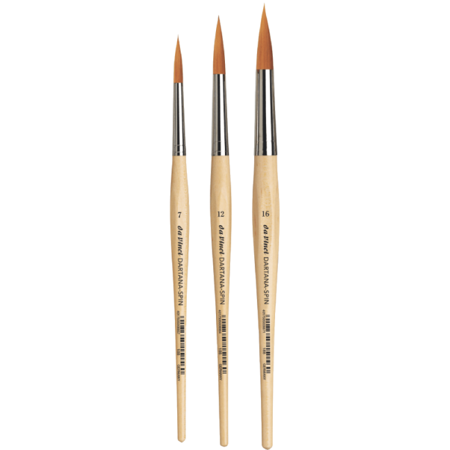 daVinci DARTANA-SPIN pennelli per acquerello - serie 188 - scegli la misura - Seleziona la misura del pennello Da Vinci: 16