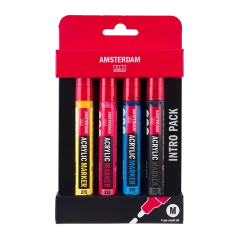Акрилни маркери AMSTERDAM - Intro set 4 x 4 mm